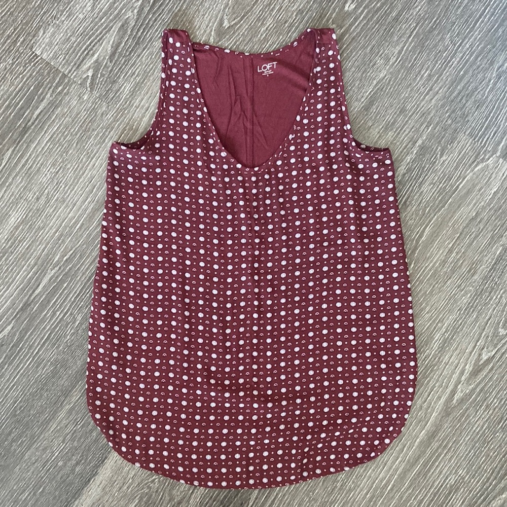 LOFT Mixed Media Shell Tank